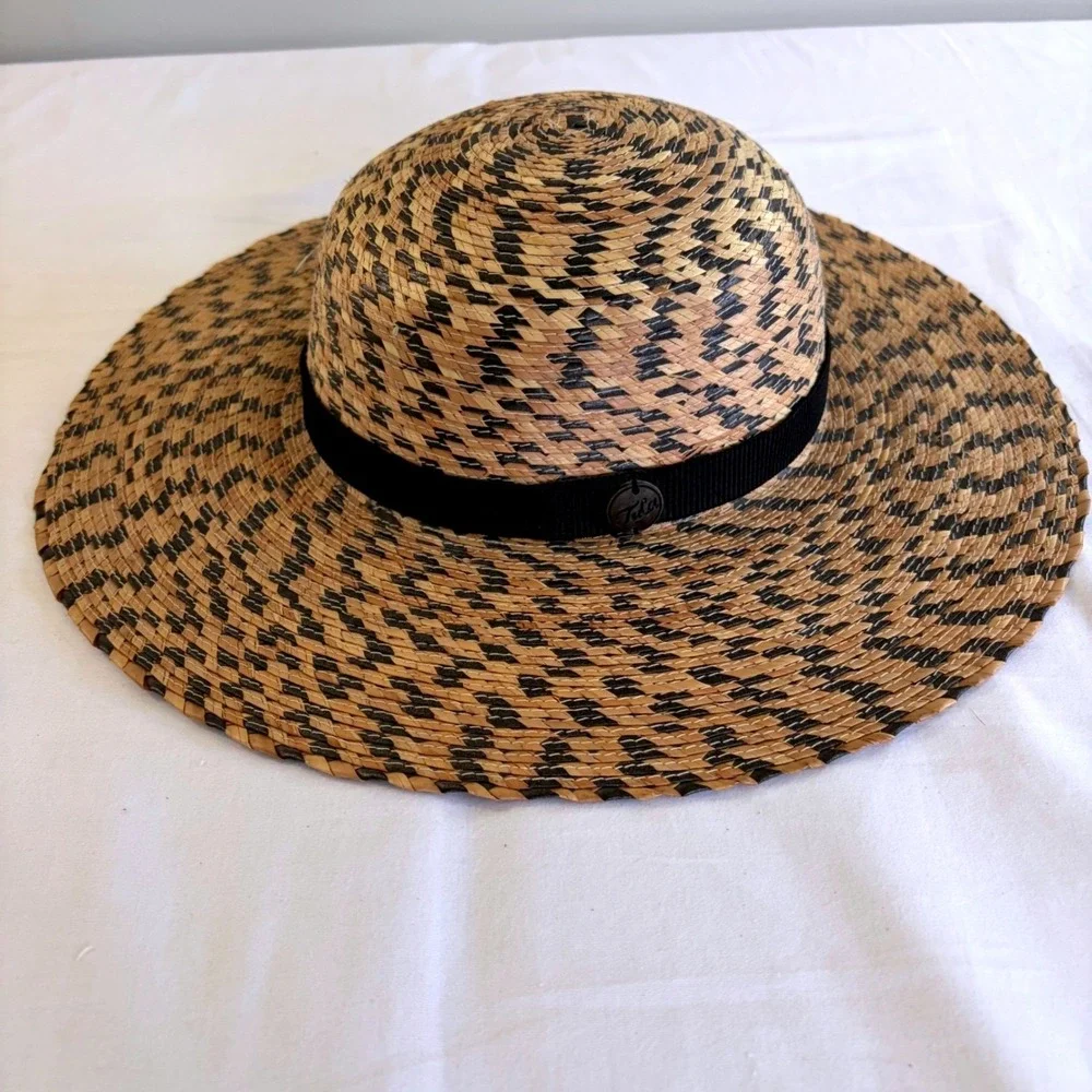 Tula Laurel Straw Hat Wide Brim Fair Trade Eco Friendly UPF 50+ Summer Beach Hat
